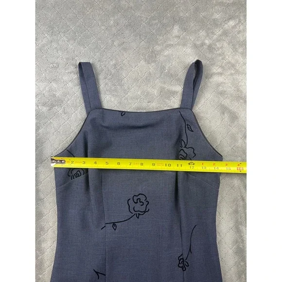 City Triangles Navy Blue Floral Print Square‎ Neck Mini Dress Size S - Picture 4 of 14